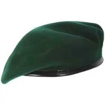 Plain Green Woolen Beret Caps 